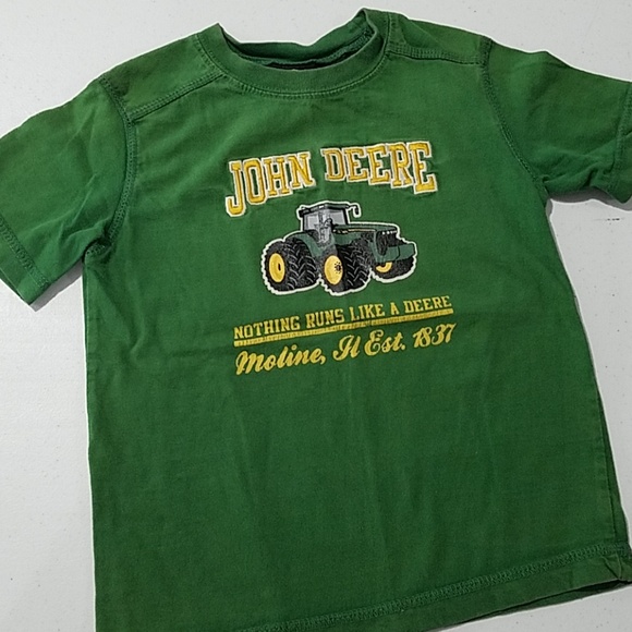 John Deere Green Tractor 3T boys short sleeve